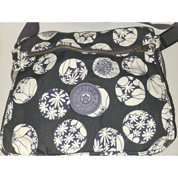 Kipling Messenger Bag Purple Gray 16x3x4 - Picture 6 of 9